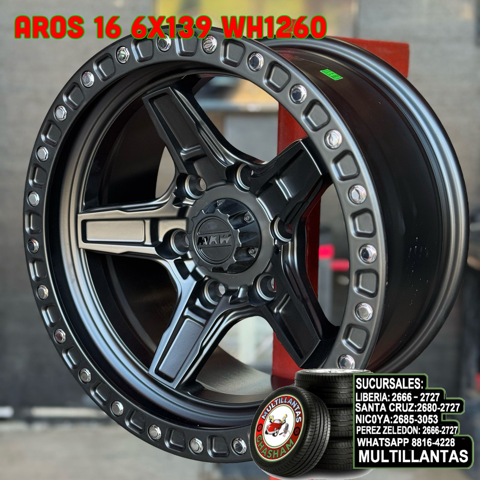AROS # 16X8 6X139.7 ET0 MB WH1260